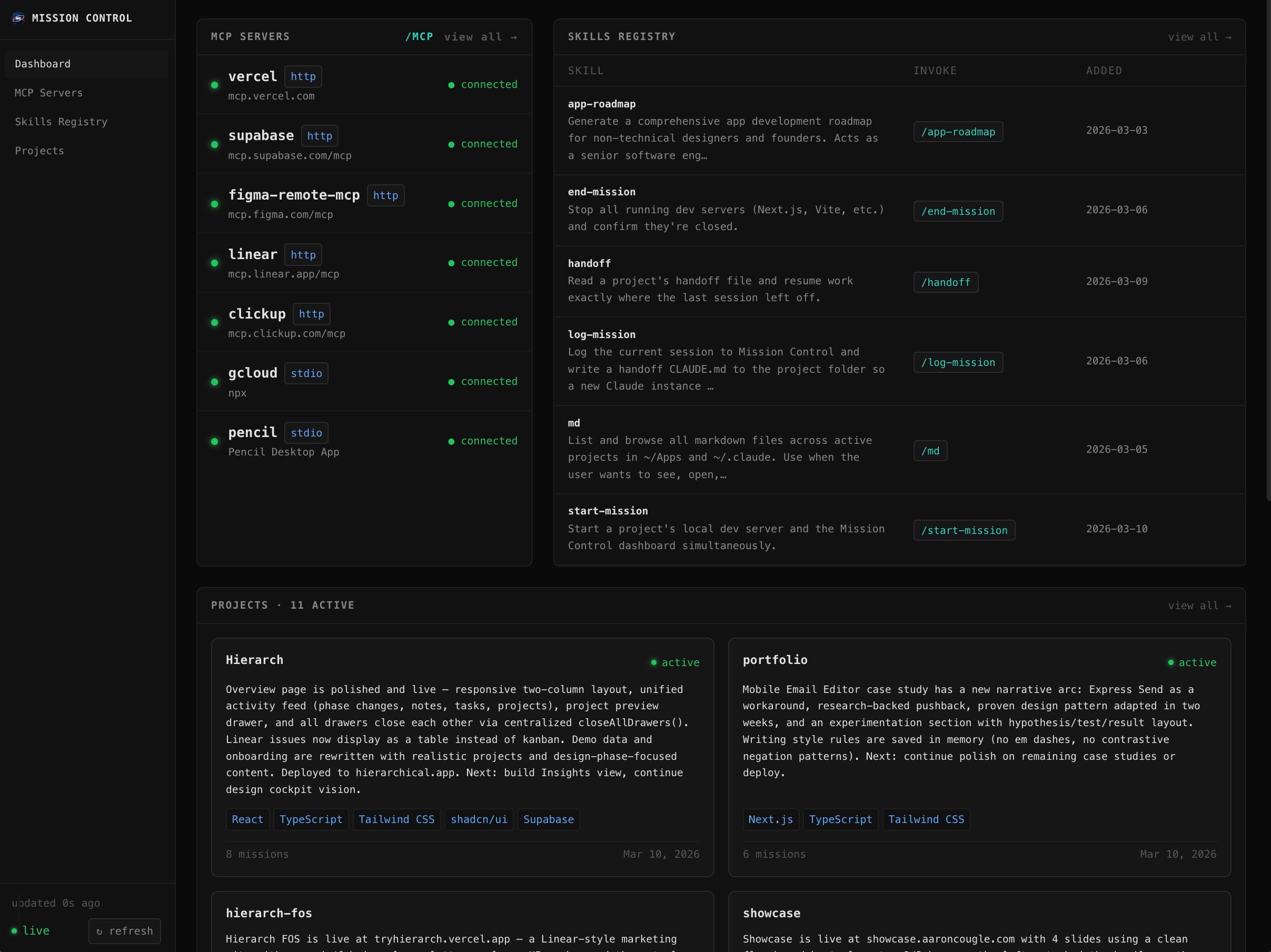 Mission Control preview